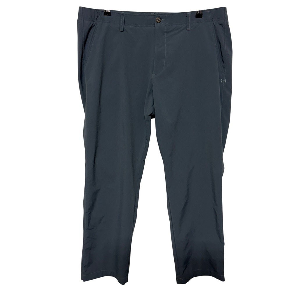 Under Armour Pants Mens 40x30 Gray‎ Golf Match Play Straight Leg Stretch Flex